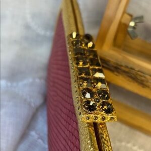 Clara Kasavina snake skin with gorgeous stones/glass embellishments clutch